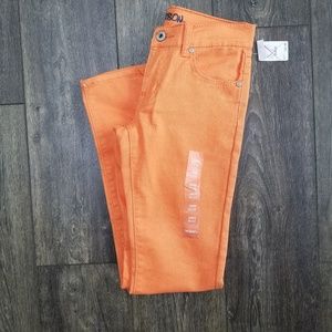 Carbon Orange Skinny Pants